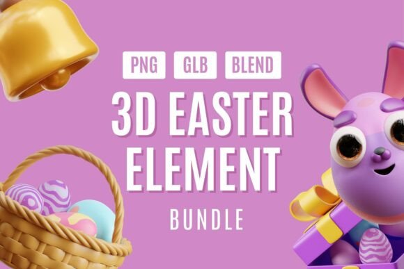 Joyful 3D Easter Wonderland: Fresh Spring Visuals