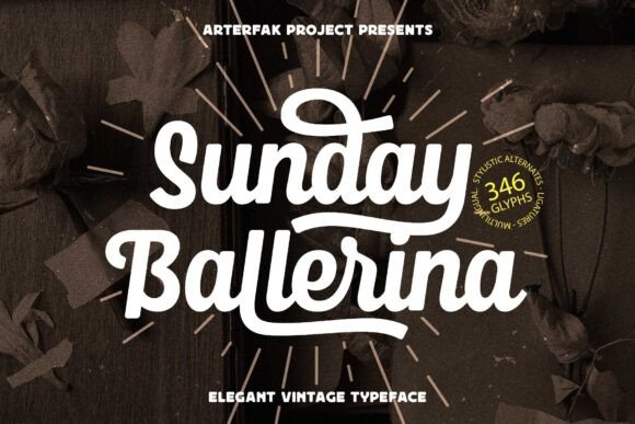 Sunday Ballerina: A Vintage Monoline Typeface for Modern Brands