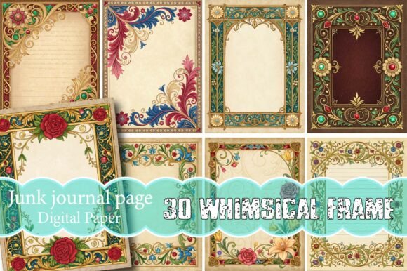 Whimsical Frame Junk Journal: A Designer's Asset